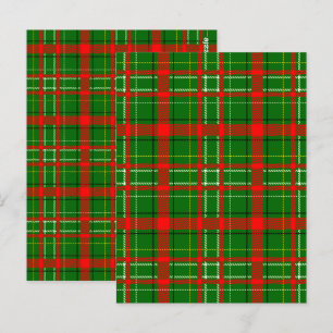 Groene Kerst Tartan Schotlandse Ruit Patroon Ontwe Briefkaart