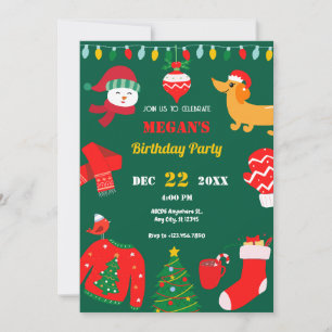 Groene Kerst winter icoon  Kaart