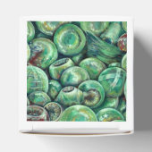 Groene kerstballen bedankdoosjes (Bovenkant)