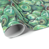 Groene kerstballen cadeaupapier (Rol Hoek)