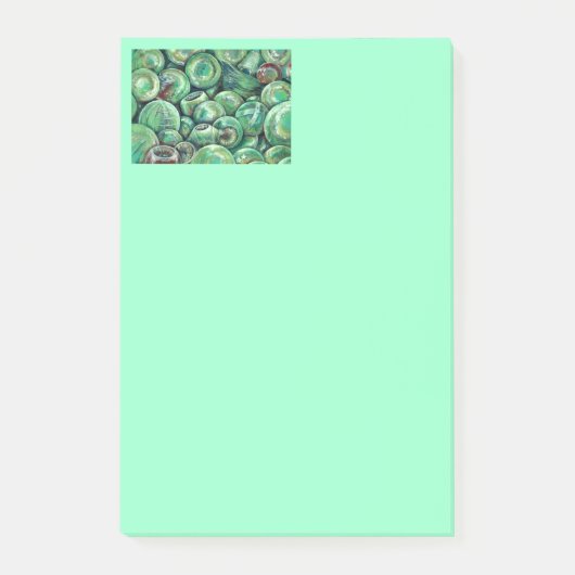 Groene kerstballen post-it® notes (Voorkant)
