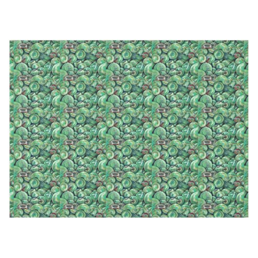 Groene kerstballen tafelkleed (Voorkant (Horizontaal))