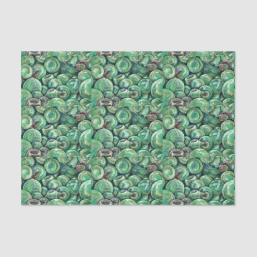 Groene kerstballen tissuepapier (Voorkant)