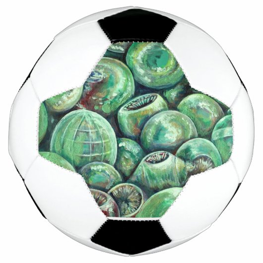 Groene kerstballen voetbal (Voorkant)