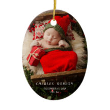 Groene kerstbomen 1st Christmas Birth Stats Foto
