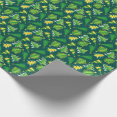 Groene kerstbomen cadeaupapier (Hoek)