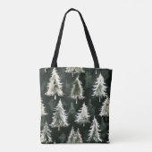 Groene kerstbomen draagtas (Achterkant)