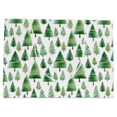Groene kerstbomen groot cadeauzakje (Achterkant)