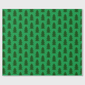 Groene kerstbomen Inpakpapier (Vlak)