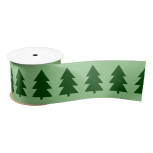 Groene kerstbomen lint