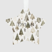 Groene kerstbomen ornament (voorkant)