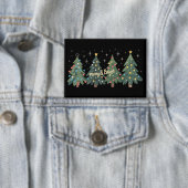 Groene Kerstbomen Vakantie Kerstmis Button (Insitu)