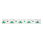 Groene Kerstboom Brede Satijnen Lint, 2 Yard Lint (Voorkant)