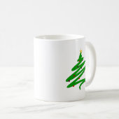 Groene kerstboom Doodle Koffiemok (Voorkant rechts)