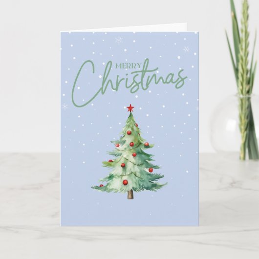Groene kerstboom kerst Kaart (Voorkant)