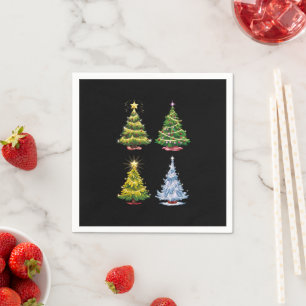 Groene Kerstboom Kerstvakantie Winter Servet