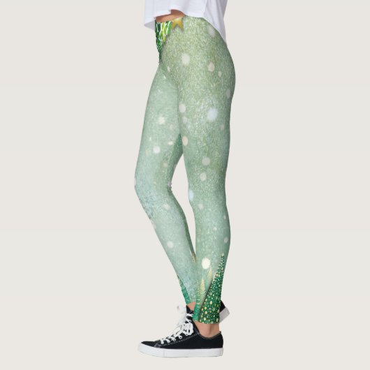 Groene kerstboom Leggings (Links)