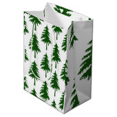 Groene kerstboom medium cadeauzakje (Voorkant Gekanteld)