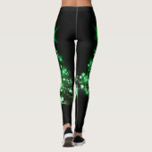 Groene kerstboom op zwart leggings (Achterkant)