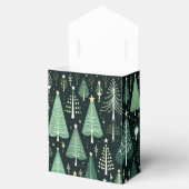 Groene Kerstboom Patroon Bedankdoosjes (Geopend)