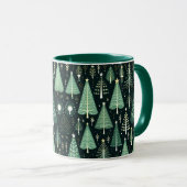 Groene Kerstboom Pattern Mok (Voorkant rechts)