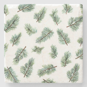 Groene Kerstboom  Stenen Onderzetter