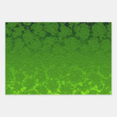 Groene kerstboom Succulent Pattern Metallic Inpakpapier Vel (Voorkant 2)