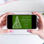 Groene kerstboom Winter Engagement Kaart