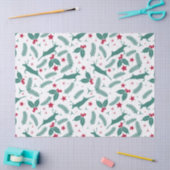 Groene kerstheilige en hertenpatroon tissuepapier (Craft)