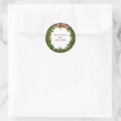 groene kerstkreet met rood lichtje ronde sticker (Tas)