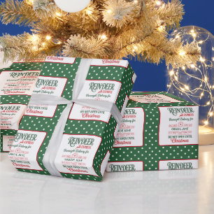 Groene Kerstman express levering Kerst gestippeld Cadeaupapier