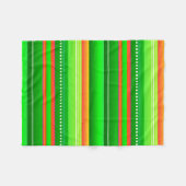 Groene Kerstmis creatief gestreept Fleece Deken (Voorkant (Horizontaal))