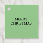 GROENE KERSTMIS EENVOUDIGE FAVOOR LABELS (Voorkant)