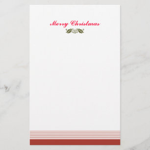 Groene Kerstmis Holly Leaves Briefpapier