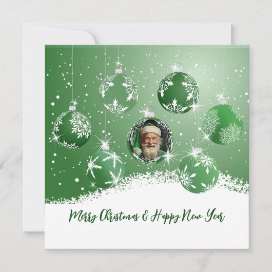 Groene Kerstmis Kaart (Voorkant)