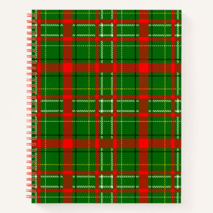 Groene Kerstmis Tartan Schotlandse Ruit Patroon On Notitieboek