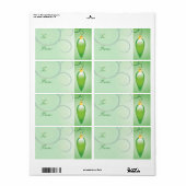 Groene kerstornament Gift Labels (Full Sheet)