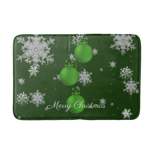 Groene kerstsierplanten Bath Mat (Voorkant)
