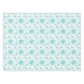  groene kerstsnowflakes op winterwit tafelkleed (Voorkant (Horizontaal))