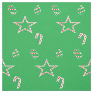 Groene kerststoffen met polka stippen stof