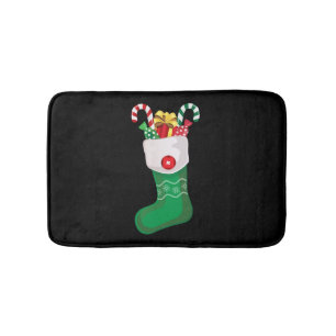 Groene kerststop badmat