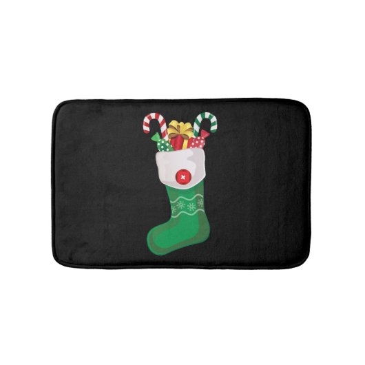 Groene kerststop badmat (Voorkant)