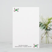 Groene kerstvreugde briefpapier (Staand voorkant)