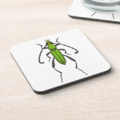 Groene kever bier onderzetter (Linkerzijde)