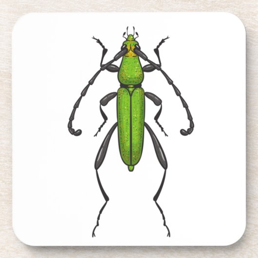 Groene kever bier onderzetter (Voorkant)