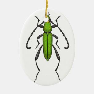 Groene kever keramisch ornament