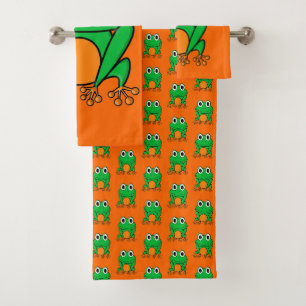 Groene kikker bad handdoek