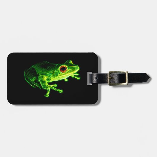 Groene kikker bagagelabel (Voorkant horizontaal)