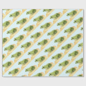 Groene kikker cadeaupapier (Vlak)