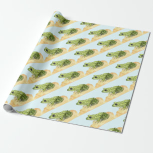 Groene kikker cadeaupapier